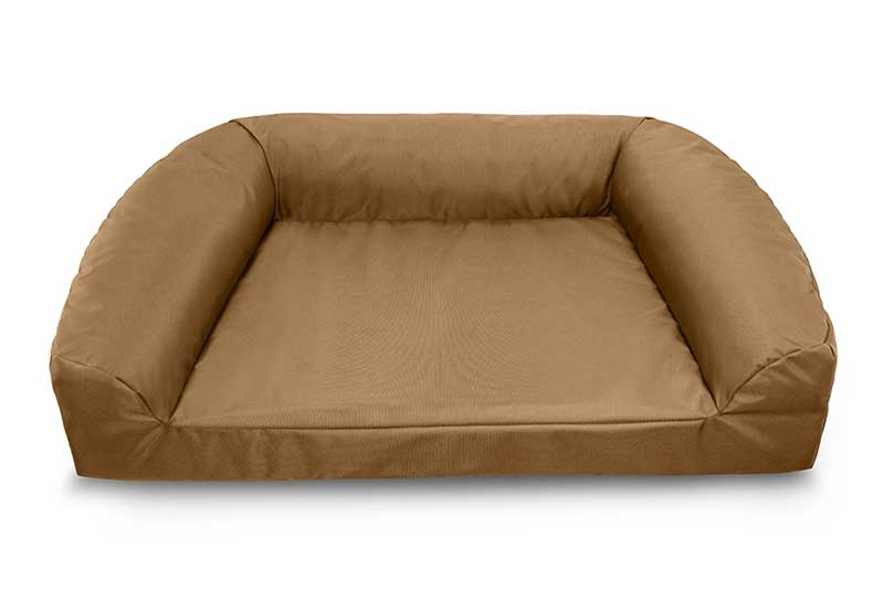 Ballistic brown Titan Defender Plush Bolster dog bed