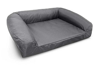 grey dog bed
