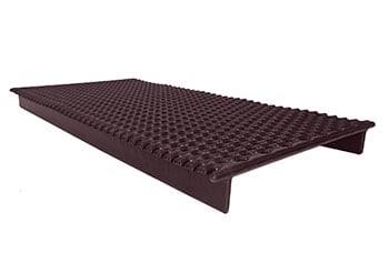 Brown raised tub floor grate