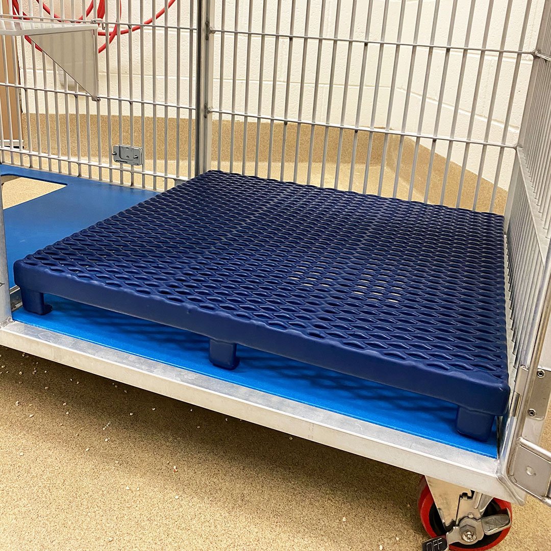 Industrial Cage Floors Custom Built 100 Polyvinyl Coated Steel